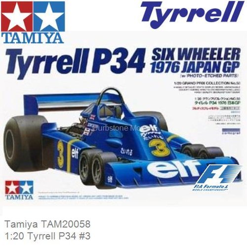 Modelauto 1:20 Tyrrell P34 #3 (Tamiya TAM20058)