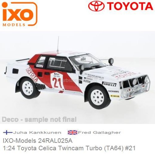 1:24 Toyota Celica Twincam Turbo (TA64) #21 | Juha Kankkunen (IXO-Models 24RAL025A)