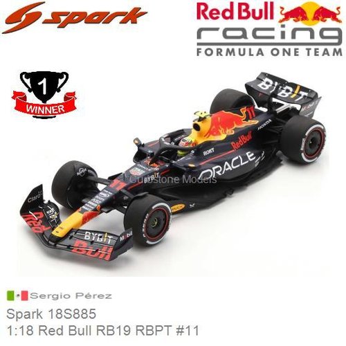 Modelauto 1:18 Red Bull RB19 RBPT #11 (Spark 18S885)