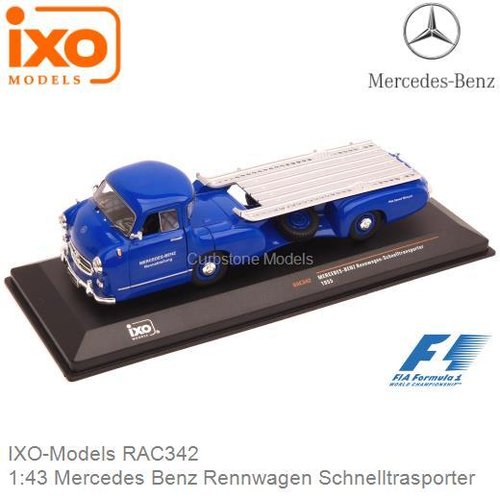 Modelauto 1:43 Mercedes Benz Rennwagen Schnelltrasporter (IXO-Models RAC342)