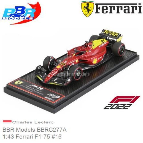 PRE-ORDER 1:43 Ferrari F1-75 #16 | Charles Leclerc (BBR Models BBRC277A)