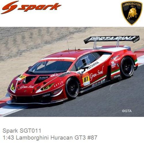 PRE-ORDER 1:43 Lamborghini Huracan GT3 #87 | Kosuke Matsuura (Spark SGT011)
