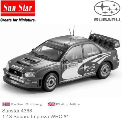 PRE-ORDER 1:18 Subaru Impreza WRC #1 | Petter Solberg (Sunstar 4368)