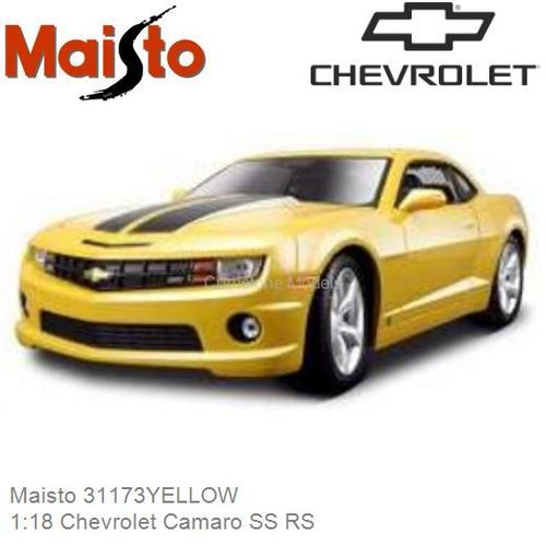 Modelauto 1:18 Chevrolet Camaro SS RS (Maisto 31173YELLOW)