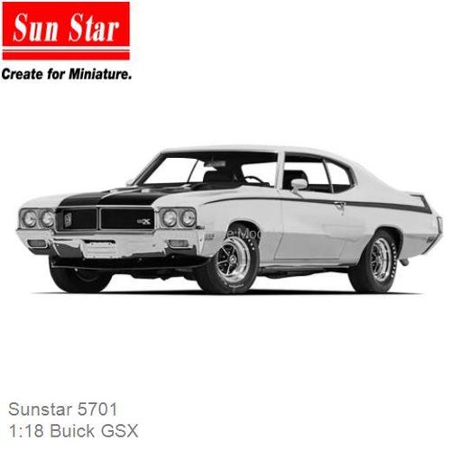 PRE-ORDER 1:18 Buick GSX (Sunstar 5701)