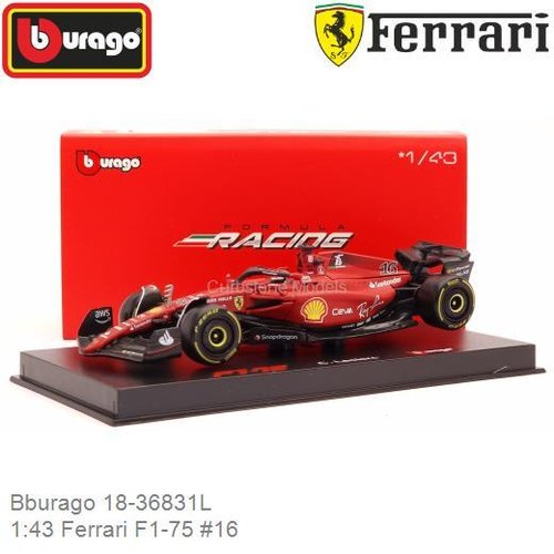 Modelauto 1:43 Ferrari F1-75 #16 (Bburago 18-36831L)