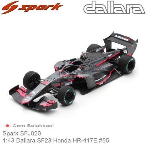 Modelauto 1:43 Dallara SF23 Honda HR-417E #55 | Cem Bolukbasi (Spark SFJ020)