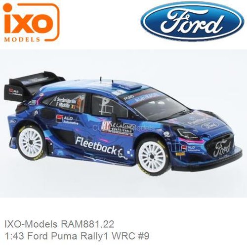 Modelauto 1:43 Ford Puma Rally1 WRC #9 (IXO-Models RAM881.22)