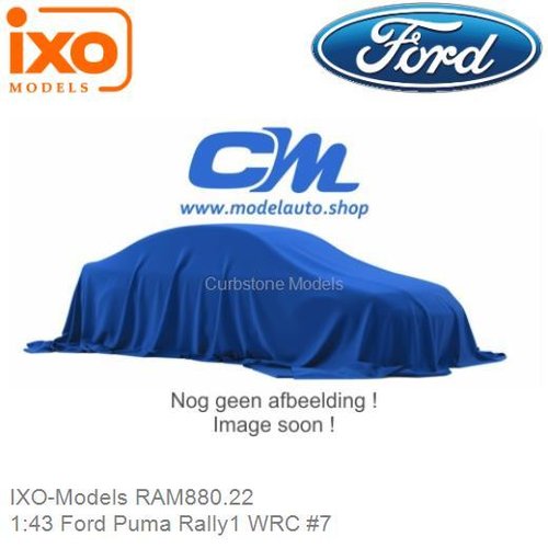 Modelauto 1:43 Ford Puma Rally1 WRC #7 (IXO-Models RAM880.22)
