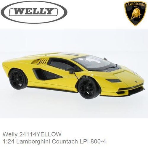 PRE-ORDER 1:24 Lamborghini Countach LPI 800-4 (Welly 24114YELLOW)