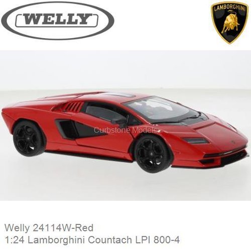 PRE-ORDER 1:24 Lamborghini Countach LPI 800-4 (Welly 24114W-Red)