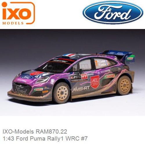 Modelauto 1:43 Ford Puma Rally1 WRC #7 (IXO-Models RAM870.22)