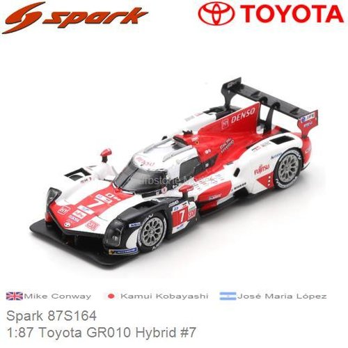 PRE-ORDER 1:87 Toyota GR010 Hybrid #7 | Mike Conway (Spark 87S164)