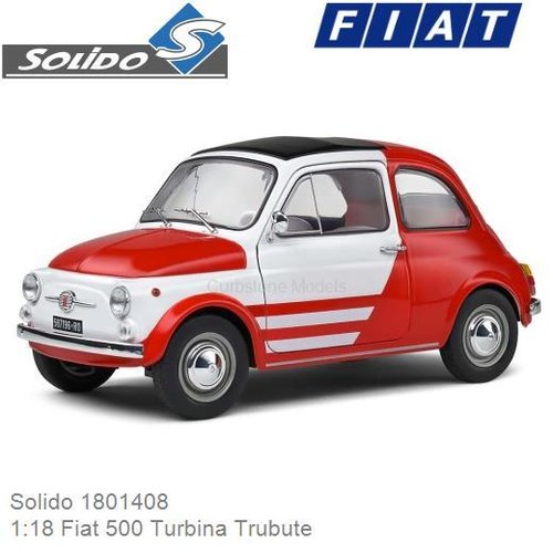 Modelauto 1:18 Fiat 500 Turbina Trubute (Solido 1801408)