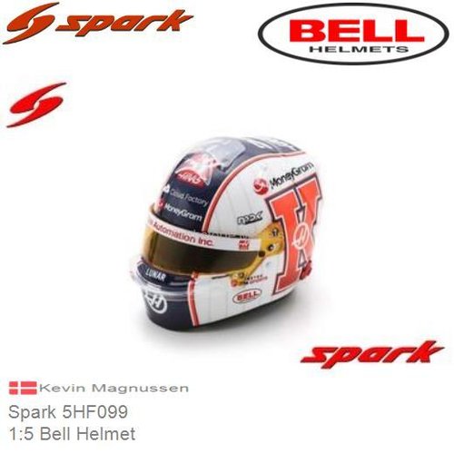PRE-ORDER 1:5 Bell Helmet | Kevin Magnussen (Spark 5HF099)