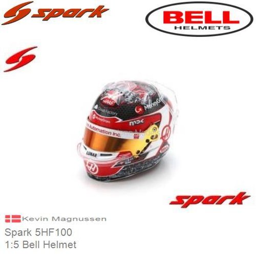 PRE-ORDER 1:5 Bell Helmet | Kevin Magnussen (Spark 5HF100)