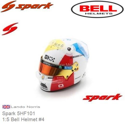 PRE-ORDER 1:5 Bell Helmet #4 | Lando Norris (Spark 5HF101)