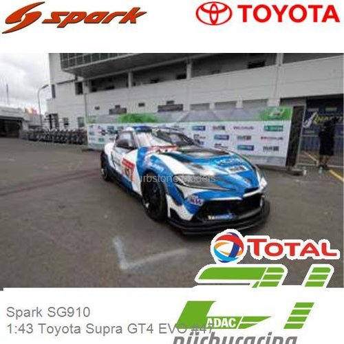 PRE-ORDER 1:43 Toyota Supra GT4 EVO #47 | Joshua Burdon  (Spark SG910)