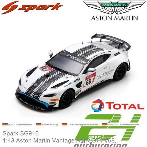 PRE-ORDER 1:43 Aston Martin Vantage AMR GT4 #68 | Rolf Scheibner (Spark SG916)