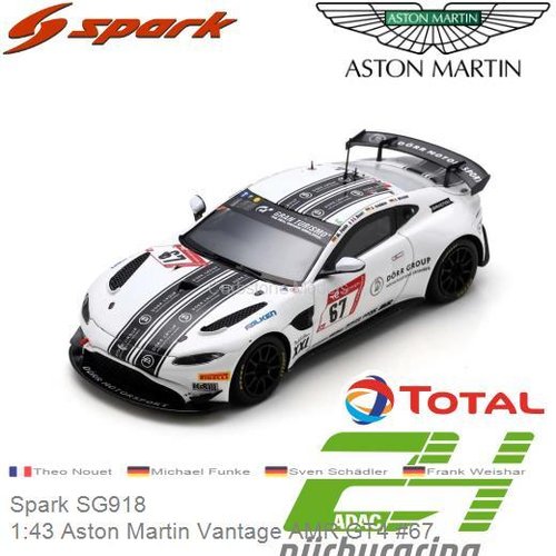 PRE-ORDER 1:43 Aston Martin Vantage AMR GT4 #67 | Theo Nouet (Spark SG918)