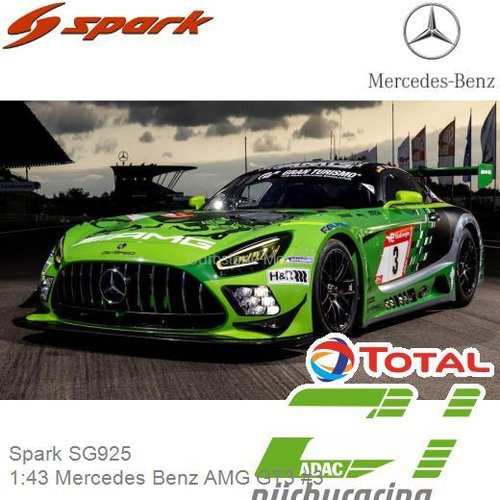 PRE-ORDER 1:43 Mercedes Benz AMG GT3 #3 | Maro Engel (Spark SG925)