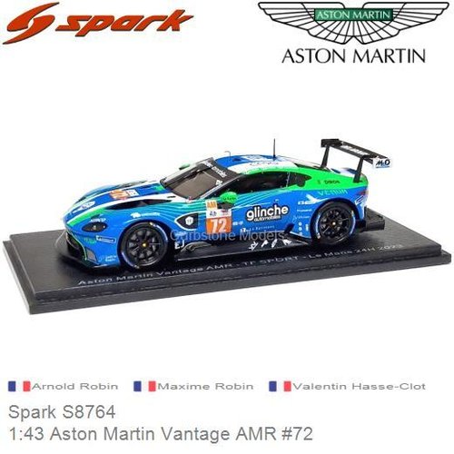PRE-ORDER 1:43 Aston Martin Vantage AMR #72 | Arnold Robin (Spark S8764)