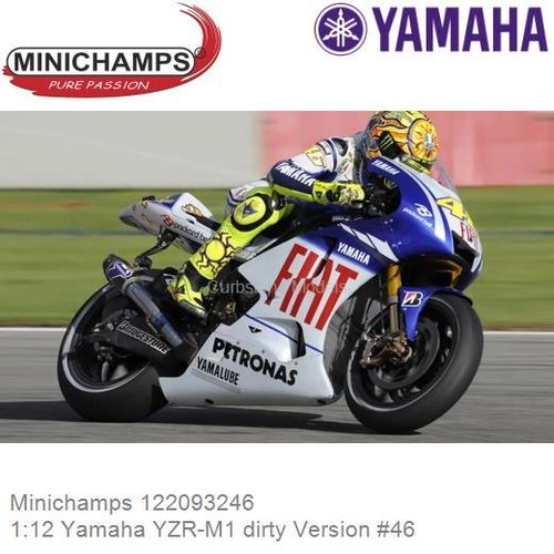 PRE-ORDER 1:12 Yamaha YZR-M1 dirty Version #46 (Minichamps 122093246)