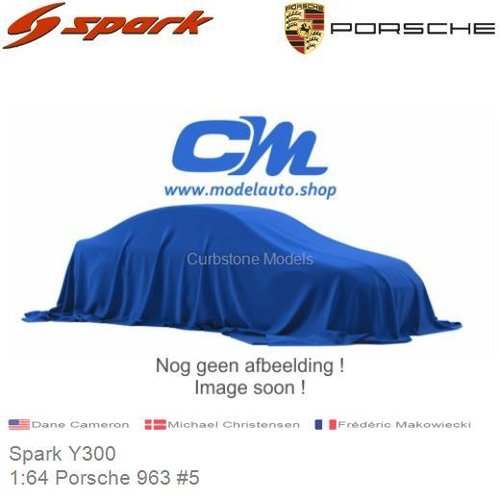 PRE-ORDER 1:64 Porsche 963 #5 | Dane Cameron (Spark Y300)