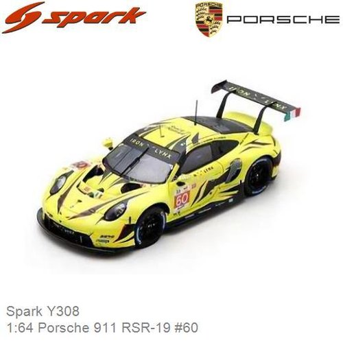 PRE-ORDER 1:64 Porsche 911 RSR-19 #60 | Claudio Schiavoni (Spark Y308)