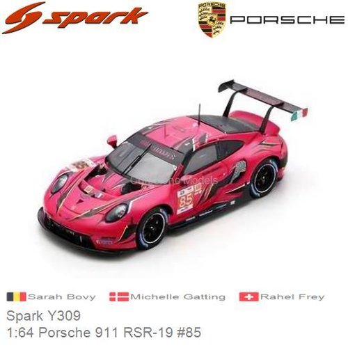 PRE-ORDER 1:64 Porsche 911 RSR-19 #85 | Sarah Bovy (Spark Y309)