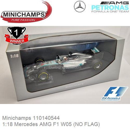 Modelauto 1:18 Mercedes AMG F1 W05 (NO FLAG) (Minichamps 110140544)