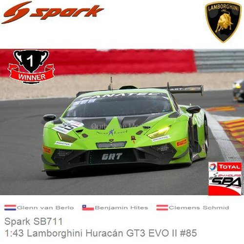 PRE-ORDER 1:43 Lamborghini Huracán GT3 EVO II #85 (Spark SB711)