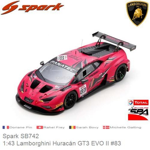 PRE-ORDER 1:43 Lamborghini Huracán GT3 EVO II #83 (Spark SB742)
