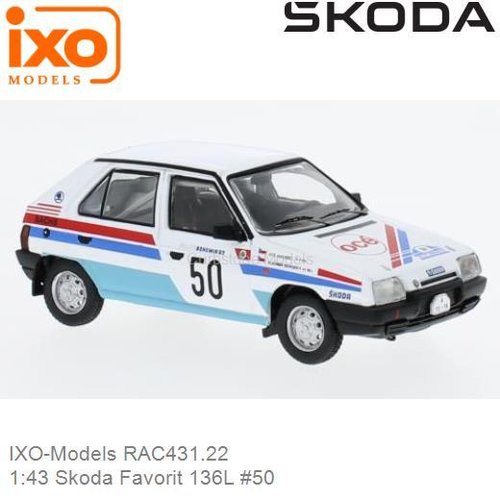 PRE-ORDER 1:43 Skoda Favorit 136L #50 | Vladimir Berger (IXO-Models RAC431.22)