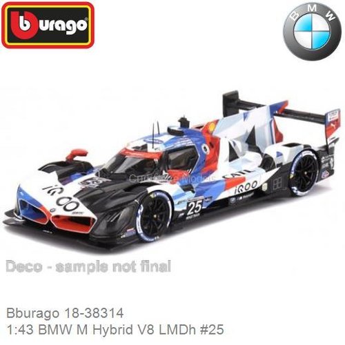 PRE-ORDER 1:43 BMW M Hybrid V8 LMDh #25 (Bburago 18-38314)