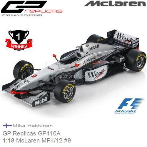 PRE-ORDER 1:18 McLaren MP4/12 #9 | Mika Hakkinen (GP Replicas GP110A)