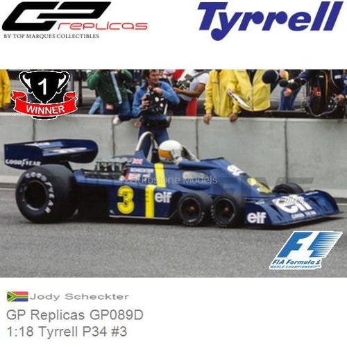 PRE-ORDER 1:18 Tyrrell P34 #3 | Jody Scheckter (GP Replicas GP089D)