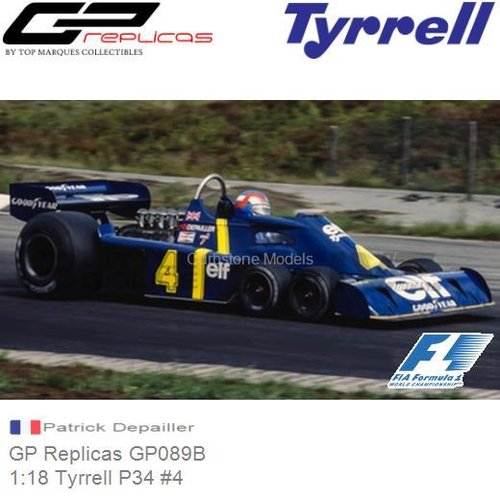 PRE-ORDER 1:18 Tyrrell P34 #4 | Patrick Depailler (GP Replicas GP089B)