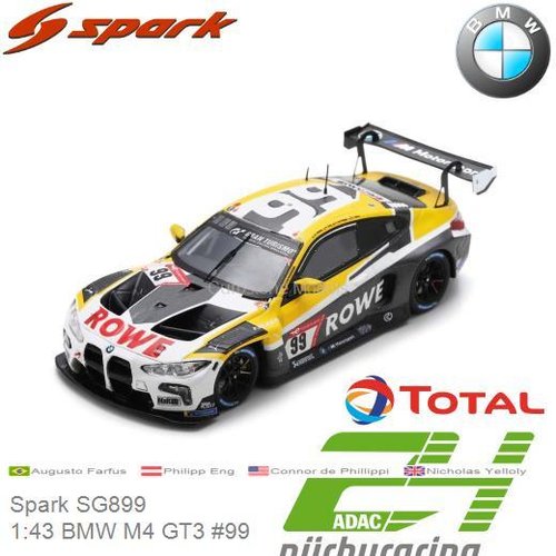 PRE-ORDER 1:43 BMW M4 GT3 #99 | Augusto Farfus (Spark SG899)