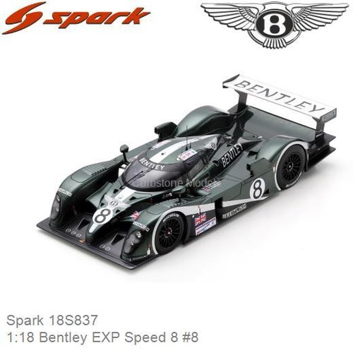 PRE-ORDER 1:18 Bentley EXP Speed 8 #8 (Spark 18S837)