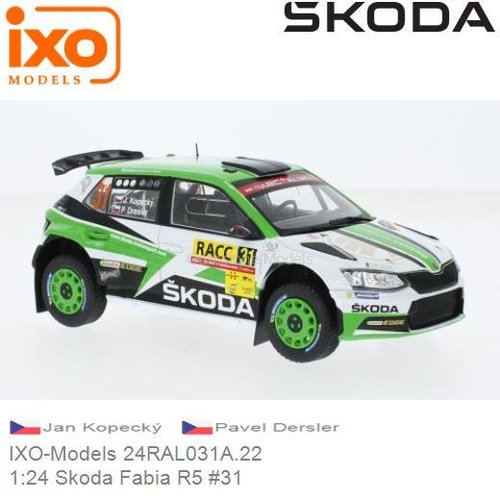 PRE-ORDER 1:24 Skoda Fabia R5 #31 | Jan Kopecký (IXO-Models 24RAL031A.22)
