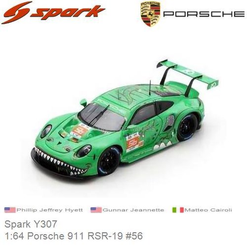 PRE-ORDER 1:64 Porsche 911 RSR-19 #56 (Spark Y307)