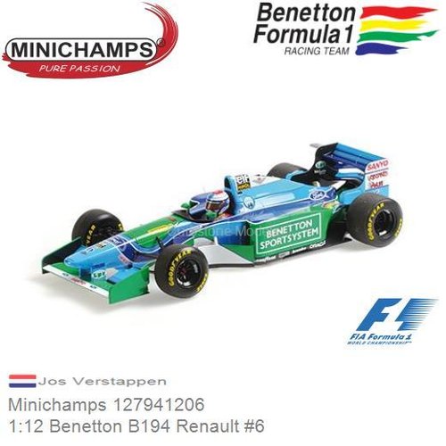 PRE-ORDER 1:12 Benetton B194 Renault #6 | Jos Verstappen (Minichamps 127941206)