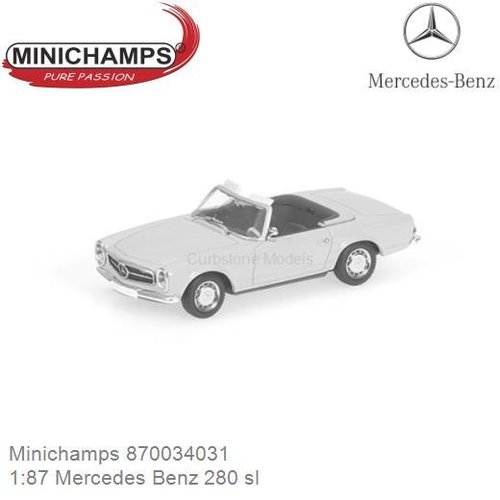 PRE-ORDER 1:87 Mercedes Benz 280 sl (Minichamps 870034031)