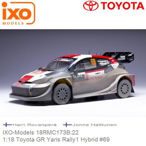 PRE-ORDER 1:18 Toyota GR Yaris Rally1 Hybrid #69 | Harri Rovanperä (IXO-Models 18RMC173B.22)