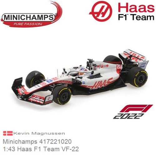 Modelauto 1:43 Haas F1 Team VF-22 | Kevin Magnussen (Minichamps 417221020)