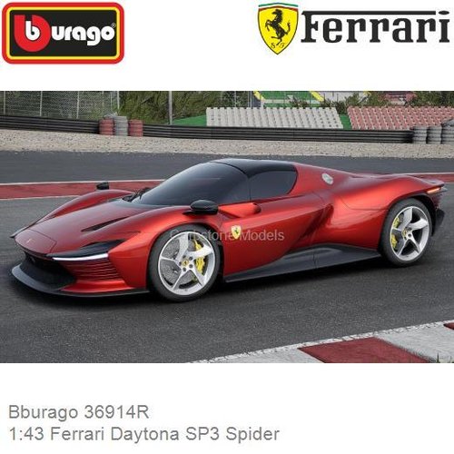 PRE-ORDER 1:43 Ferrari Daytona SP3 Spider (Bburago 36914R)