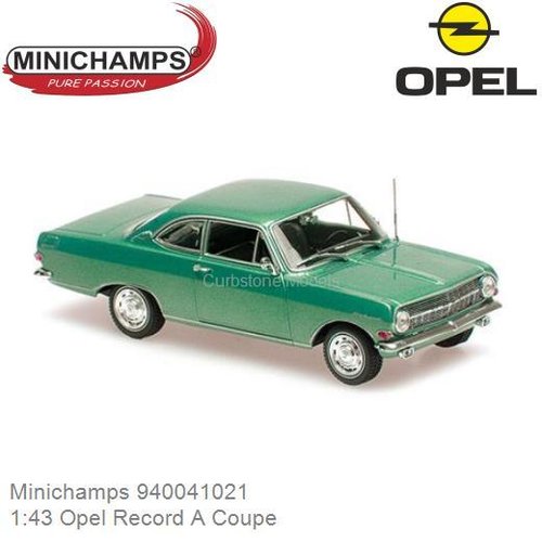 PRE-ORDER 1:43 Opel Record A Coupe (Minichamps 940041021)