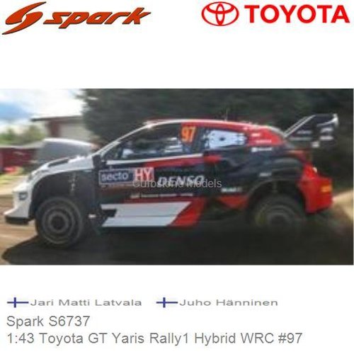 PRE-ORDER 1:43 Toyota GT Yaris Rally1 Hybrid WRC #97 | Jari Matti Latvala (Spark S6737)