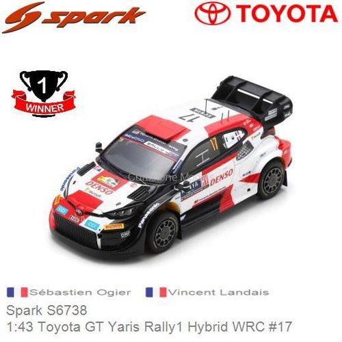 PRE-ORDER 1:43 Toyota GT Yaris Rally1 Hybrid WRC #17 | Sébastien Ogier (Spark S6738)